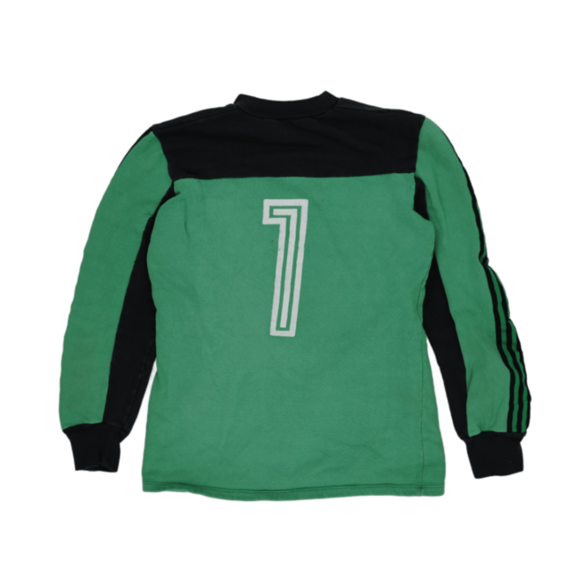 Adidas Vintage Goalkeeper Shirt Green Black Large Cotton Blend