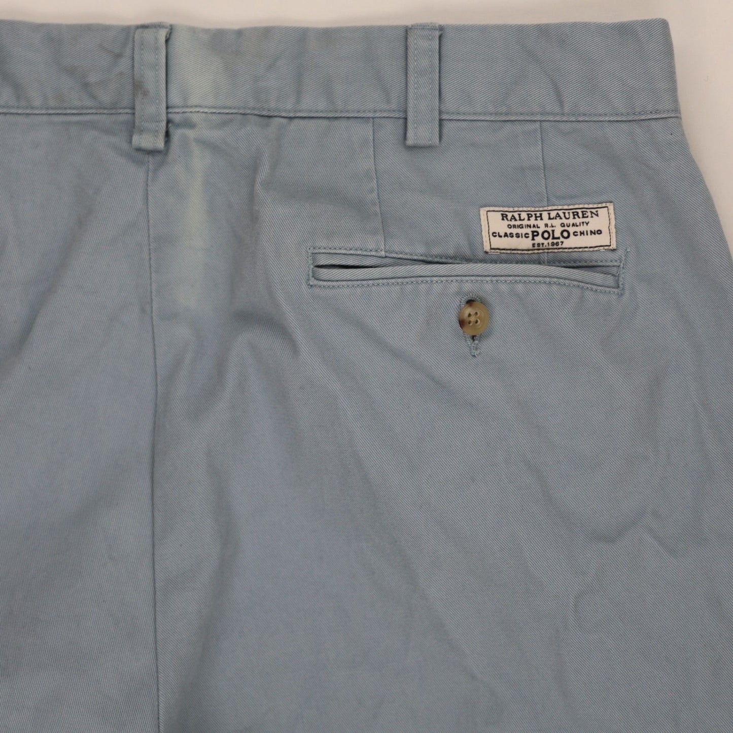 Ralph Lauren Polo Classic Chino Trousers Blue 34 34 Cotton