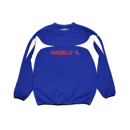 Umbro Nidelv IL Fotball Pullover Sweatshirt Blue XXL Polyester Blend Vintage