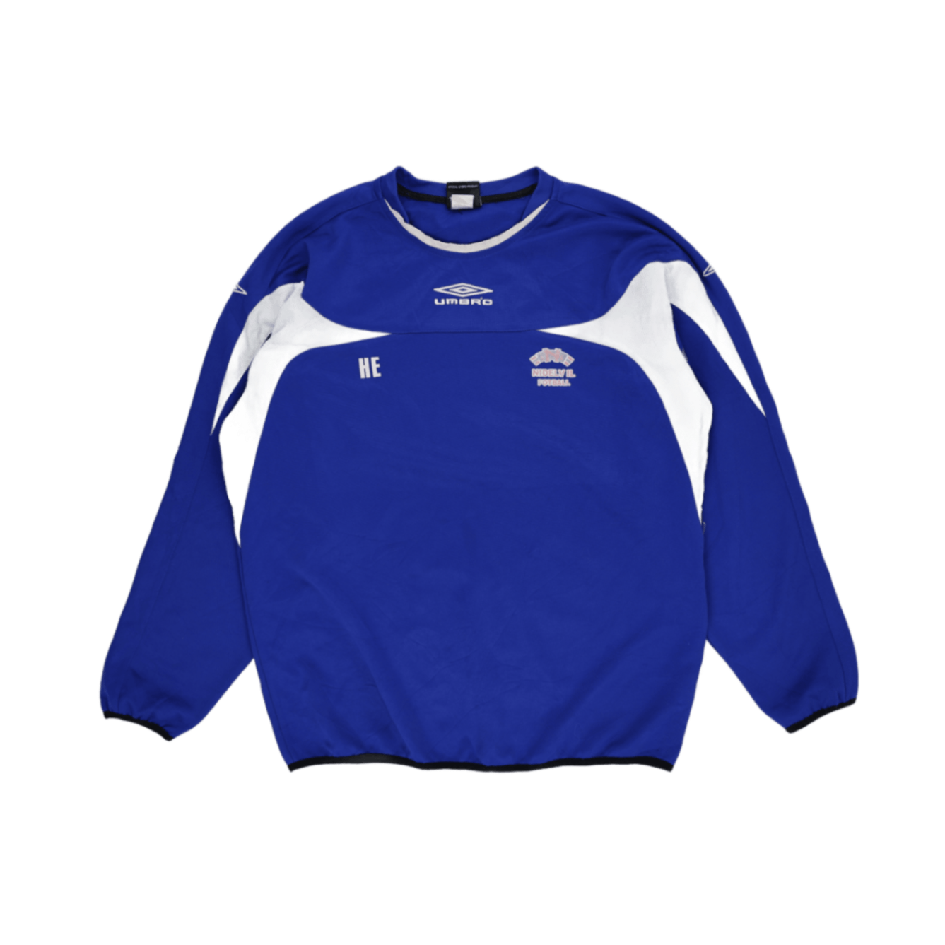 Umbro Nidelv IL Fotball Pullover Sweatshirt Blue XXL Polyester Blend Vintage