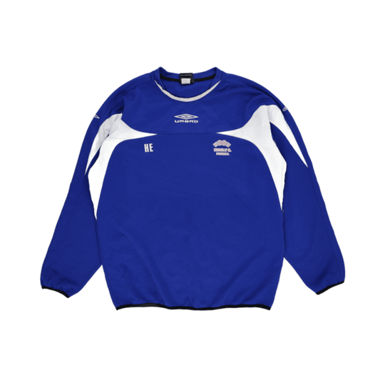 Umbro Nidelv IL Fotball Pullover Sweatshirt Blue XXL Polyester Blend Vintage