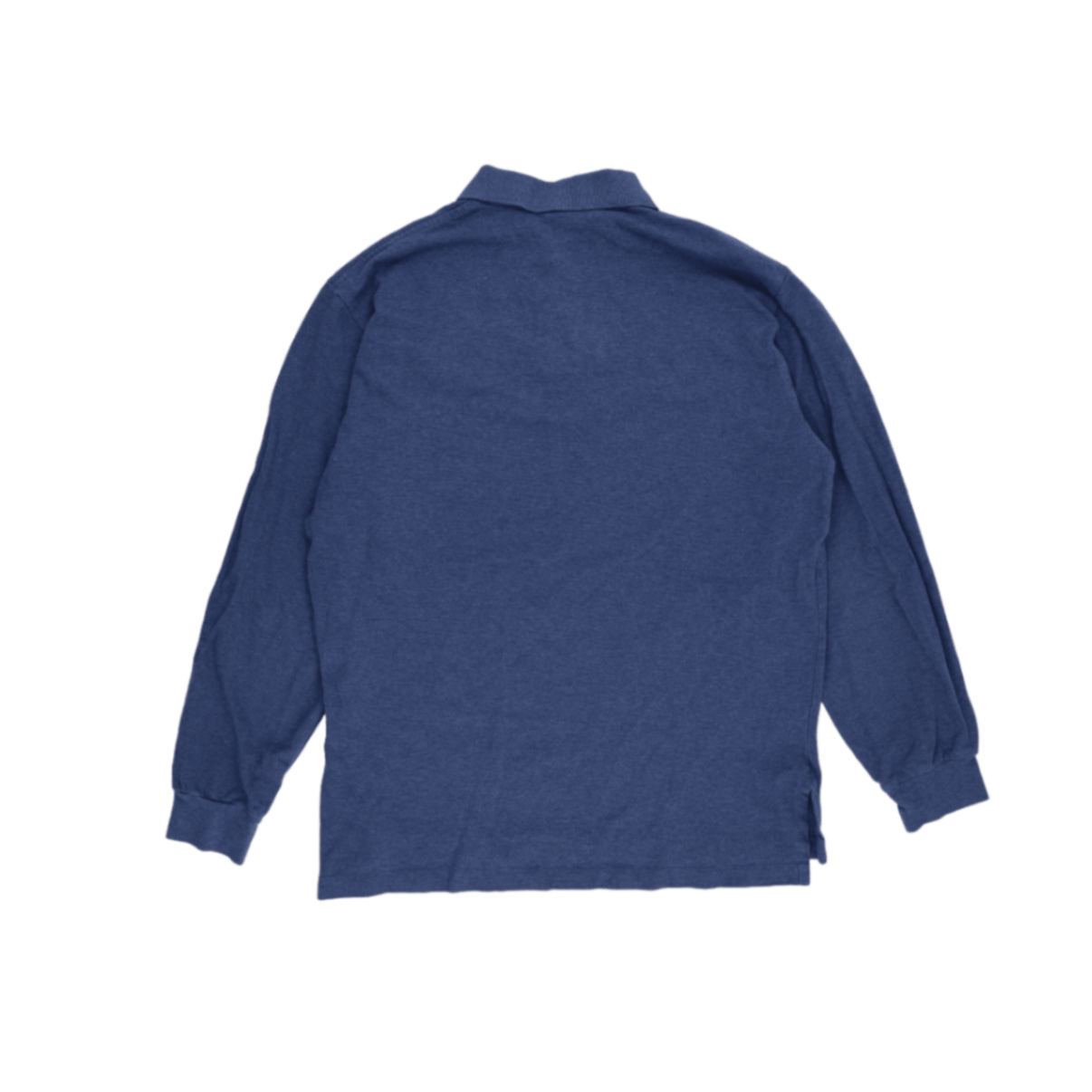 Ralph Lauren Long Sleeve Polo Shirt Blue Large 100 Percent Cotton