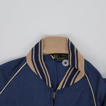 Champion Vintage CSU Fresno Varsity Jacket Blue Medium Cotton Blend