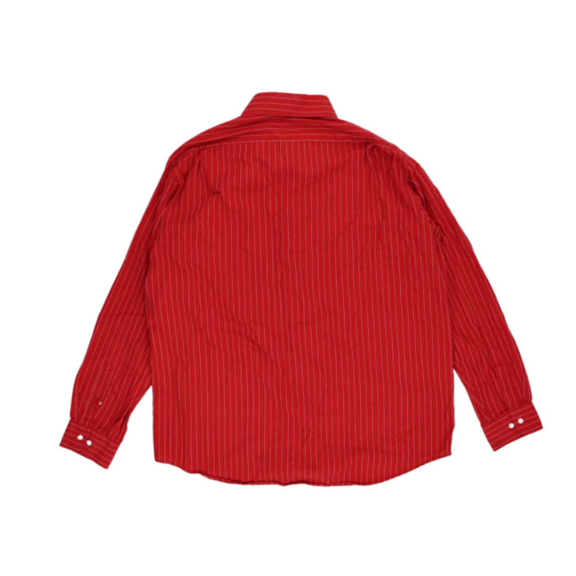 Lacoste Red Striped Cotton Long Sleeve Shirt Size 43 Large