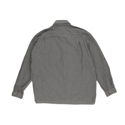 Lacoste Men's Cotton Long Sleeve Checked Button Up Shirt Grey XL
