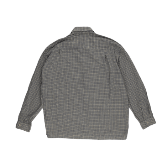 Lacoste Men's Cotton Long Sleeve Checked Button Up Shirt Grey XL