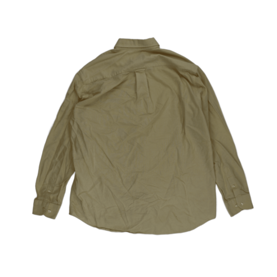 Lacoste Classic Fit Pale Yellow Button Down Shirt Size 41 Large Cotton Mens