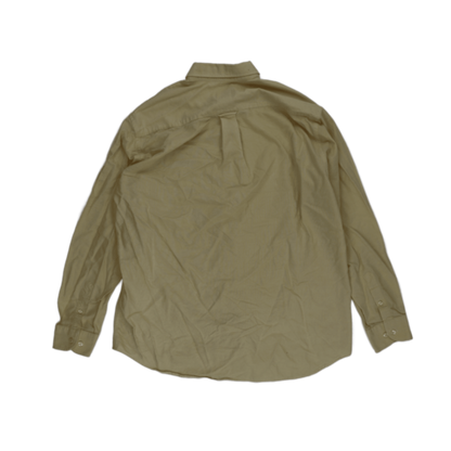 Lacoste Classic Fit Pale Yellow Button Down Shirt Size 41 Large Cotton Mens