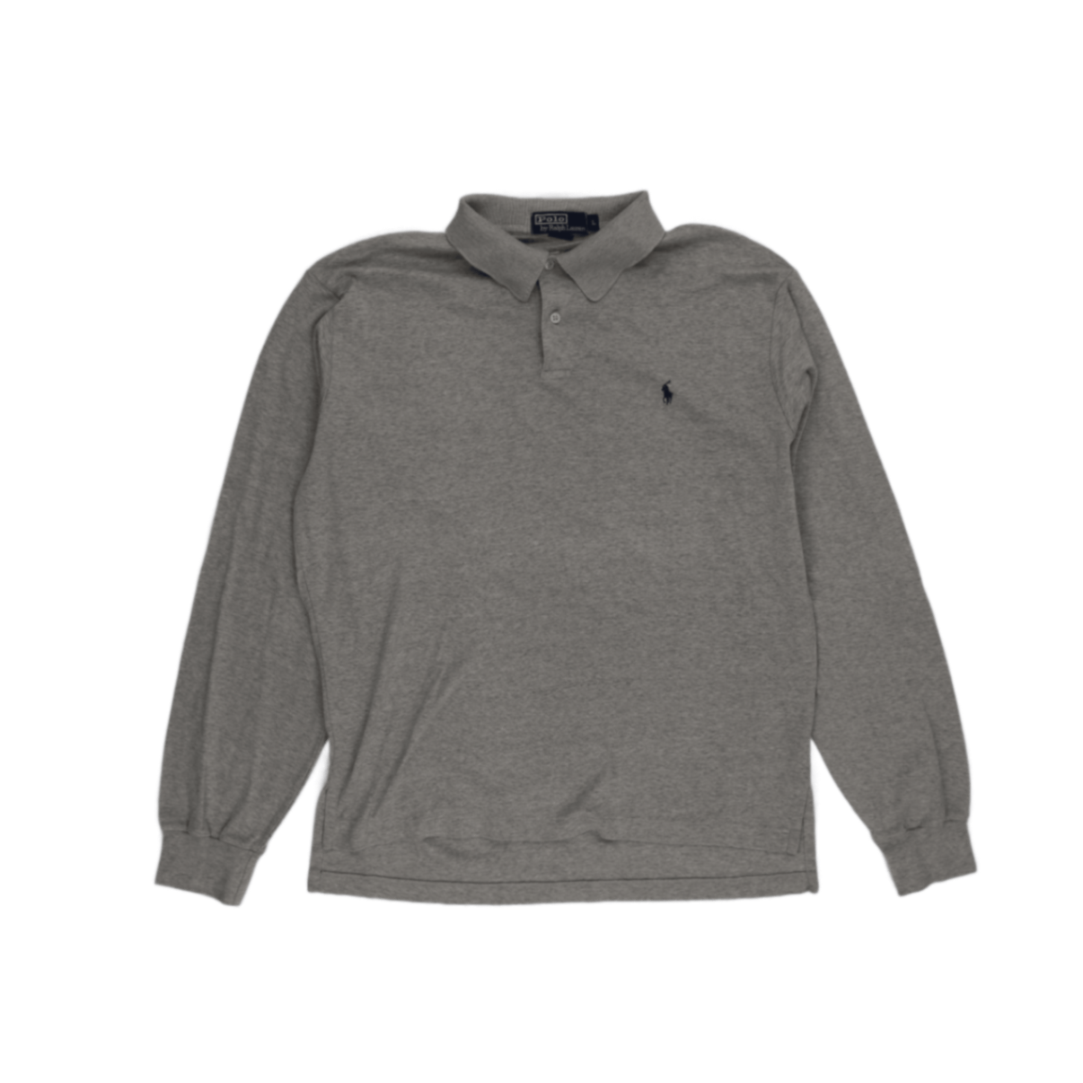 Ralph Lauren Grey Polo Shirt Mens Large Cotton Collared