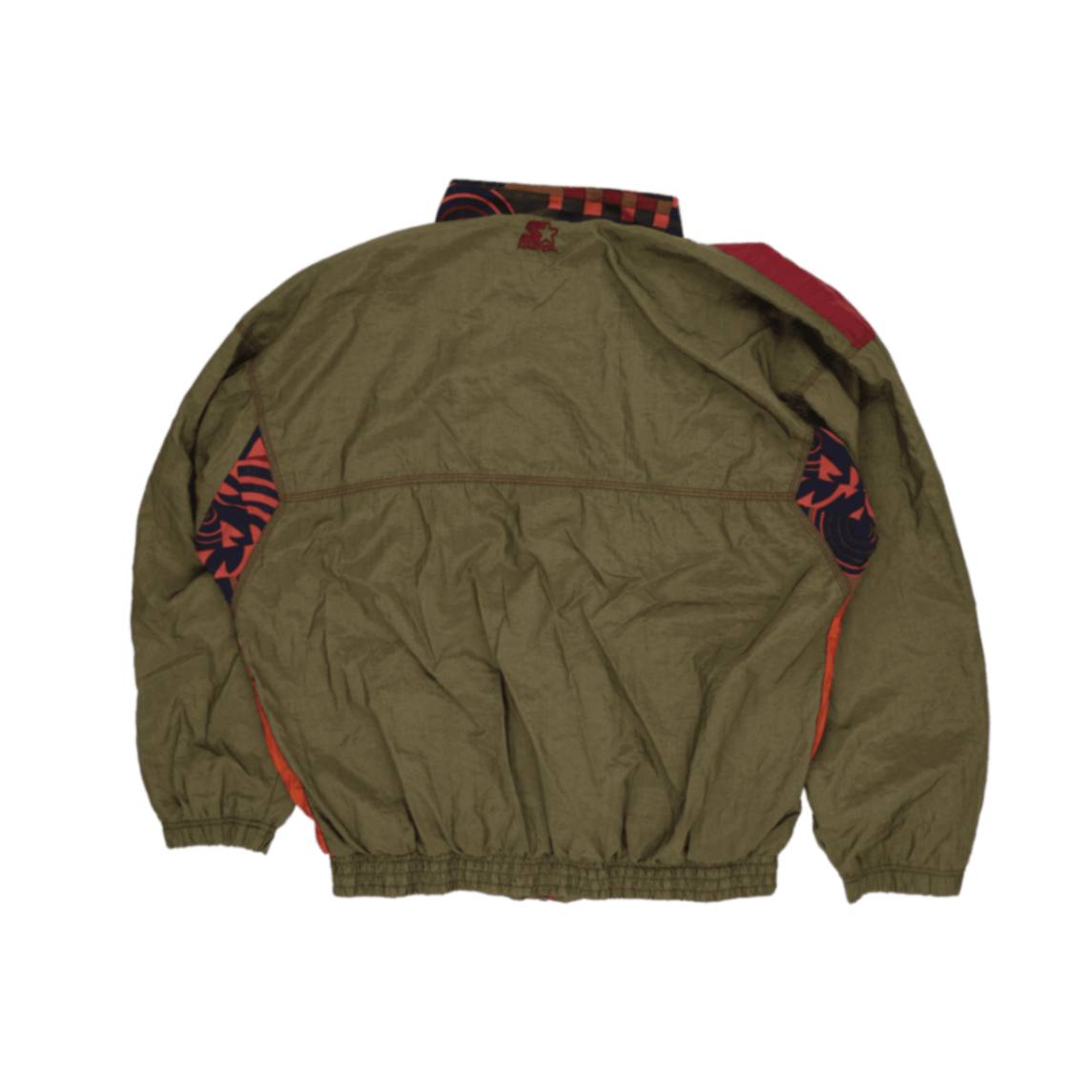 Vintage Starter Rugged Terrain Jacket Multi-Colour Large 100 Percent Nylon Outdoor Jacket Stand Collar 1990s