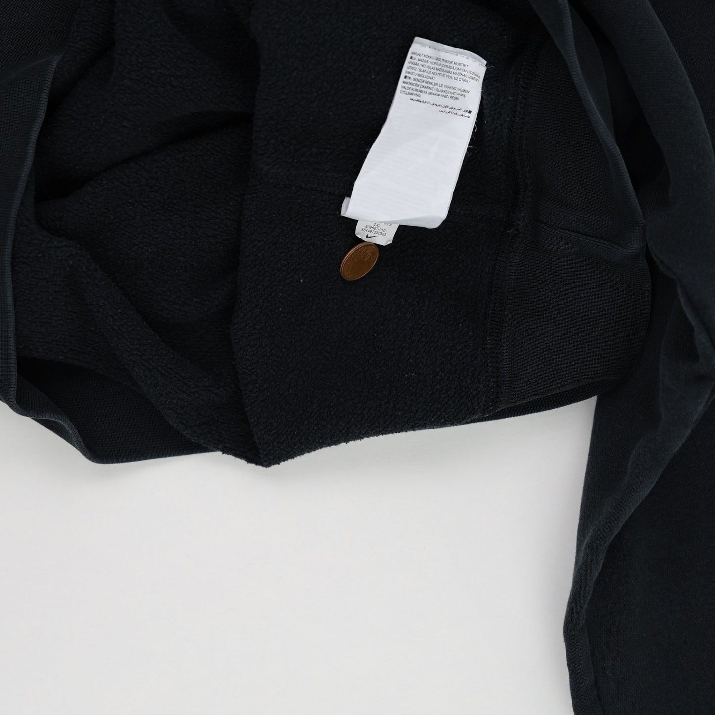 Nike Black Fleece Crew Neck Sweatshirt Large Cotton Blend Mens Activewear