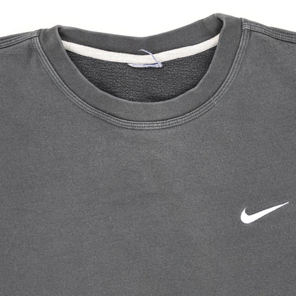 Nike Black Fleece Crew Neck Sweatshirt Large Cotton Blend Mens Activewear