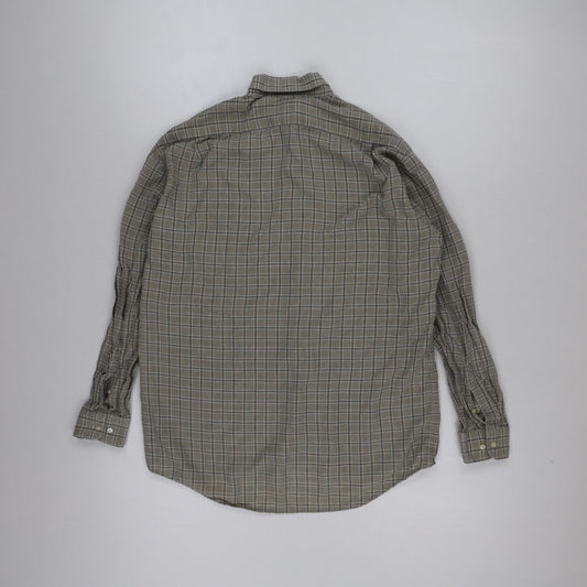 Lacoste Men's Button Down Shirt Grey Size 40 Cotton Long Sleeve