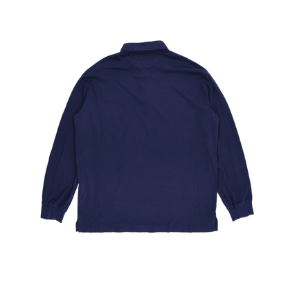 Ralph Lauren Classic Fit Polo Shirt Navy XL Cotton Long Sleeve Mens