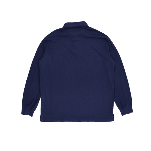 Ralph Lauren Classic Fit Polo Shirt Navy XL Cotton Long Sleeve Mens
