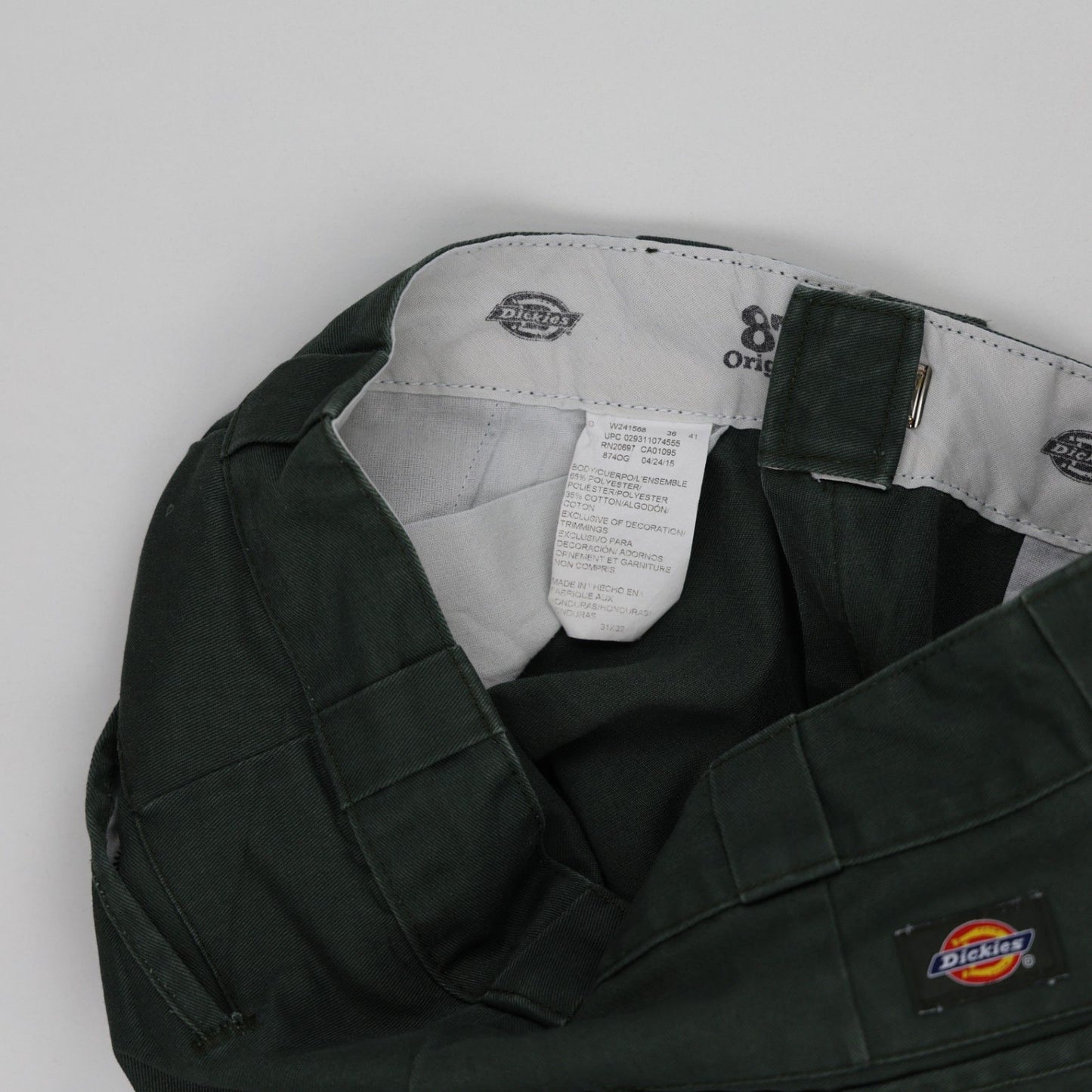 Dickies 873 Original Work Trousers Forest Green 31x32 65% Polyester 35% Cotton Men's