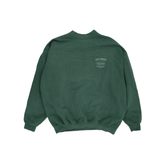 Levi's Green Crew Neck Sweatshirt Men's Medium Cotton Vintage
