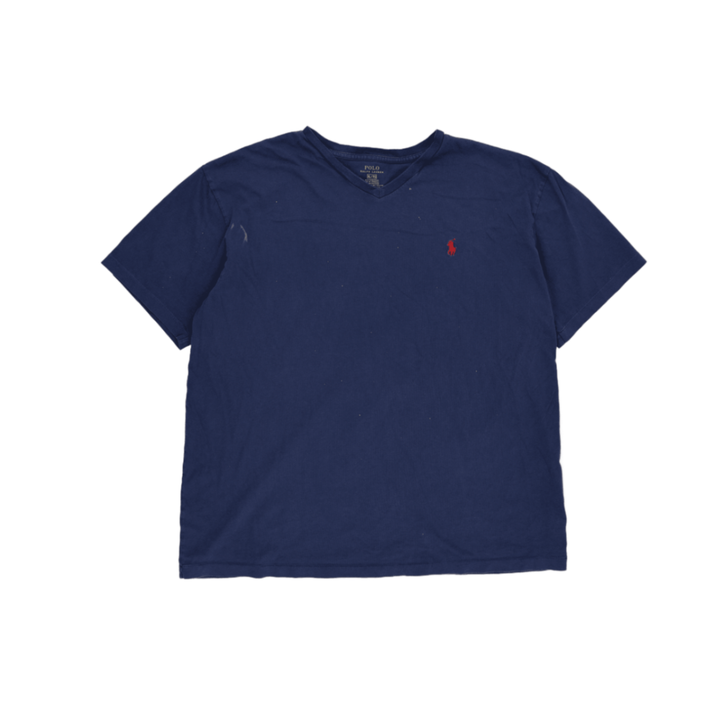 Polo Ralph Lauren Men's Navy V-Neck Short Sleeve T-Shirt XL 100% Cotton