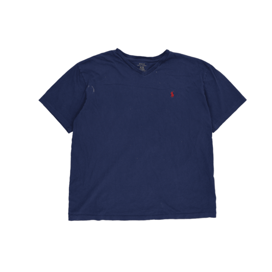Polo Ralph Lauren Men's Navy V-Neck Short Sleeve T-Shirt XL 100% Cotton