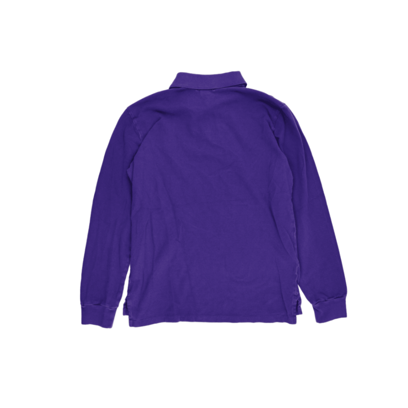 Ralph Lauren Purple Long Sleeve Polo Shirt XL Cotton Vintage Mens