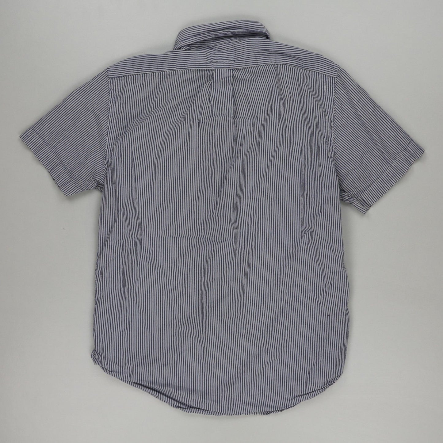 Ralph Lauren Men's Blue White Stripe Short Sleeve Cotton Shirt Size Small