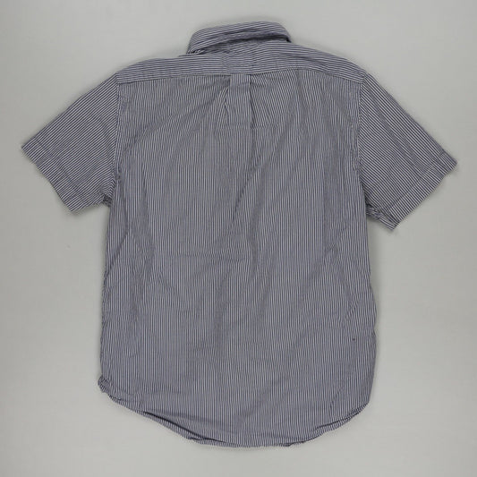 Ralph Lauren Men's Blue White Stripe Short Sleeve Cotton Shirt Size Small