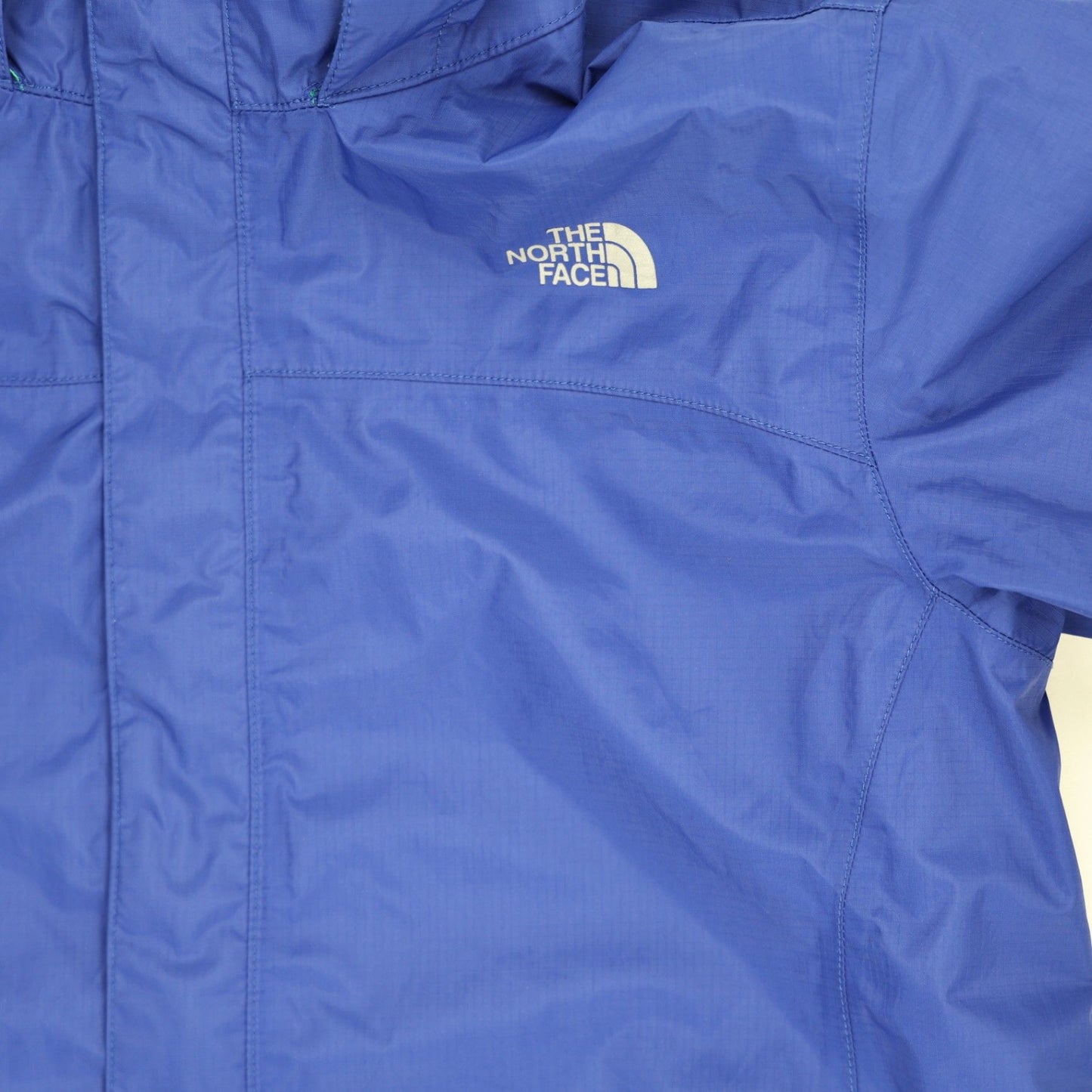 The North Face Boys XL Lightweight Blue Hooded Waterproof Jacket Synthetic Outdoor