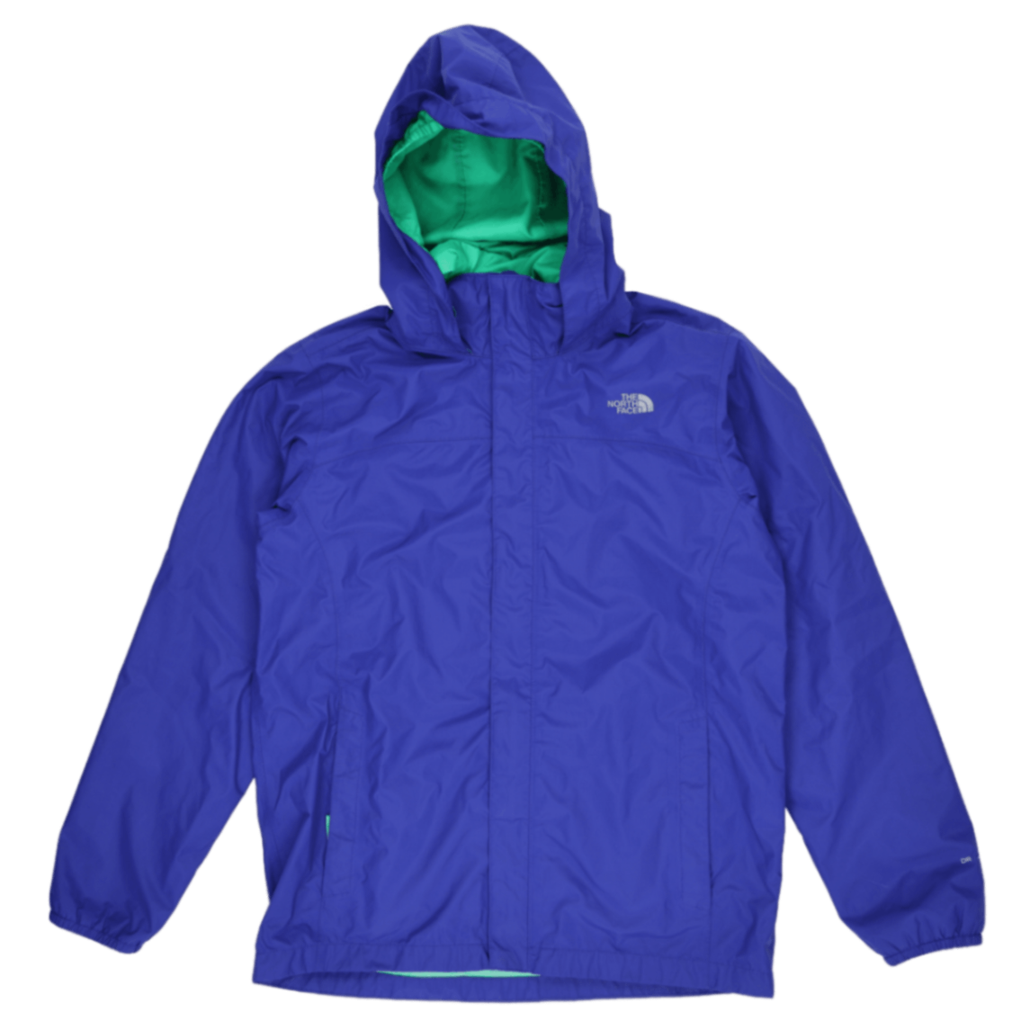 The North Face Boys XL Lightweight Blue Hooded Waterproof Jacket Synthetic Outdoor