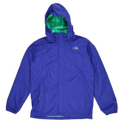 The North Face Boys XL Lightweight Blue Hooded Waterproof Jacket Synthetic Outdoor