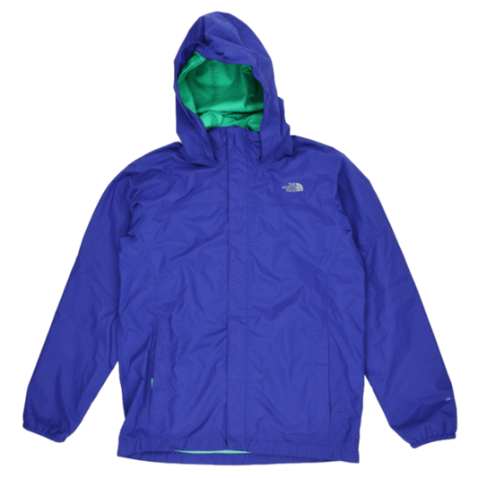 The North Face Boys XL Lightweight Blue Hooded Waterproof Jacket Synthetic Outdoor