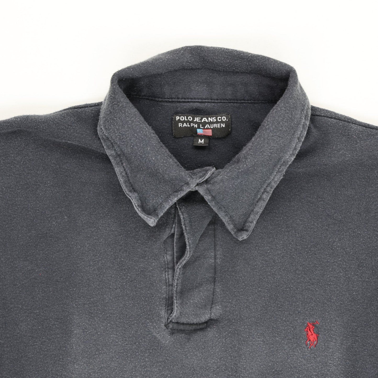 Ralph Lauren Polo Jeans Co Vintage Black Casual Polo Shirt Medium Cotton