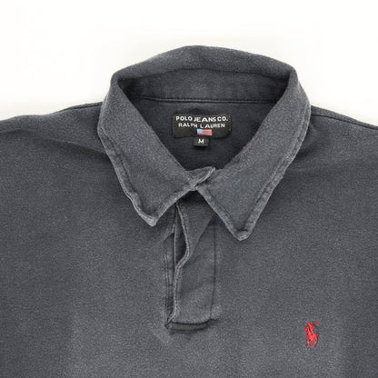 Ralph Lauren Polo Jeans Co Vintage Black Casual Polo Shirt Medium Cotton