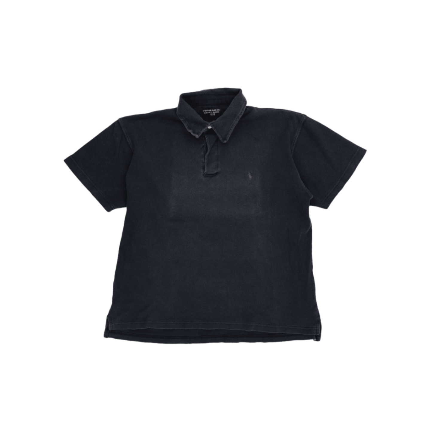 Ralph Lauren Polo Jeans Co Vintage Black Casual Polo Shirt Medium Cotton