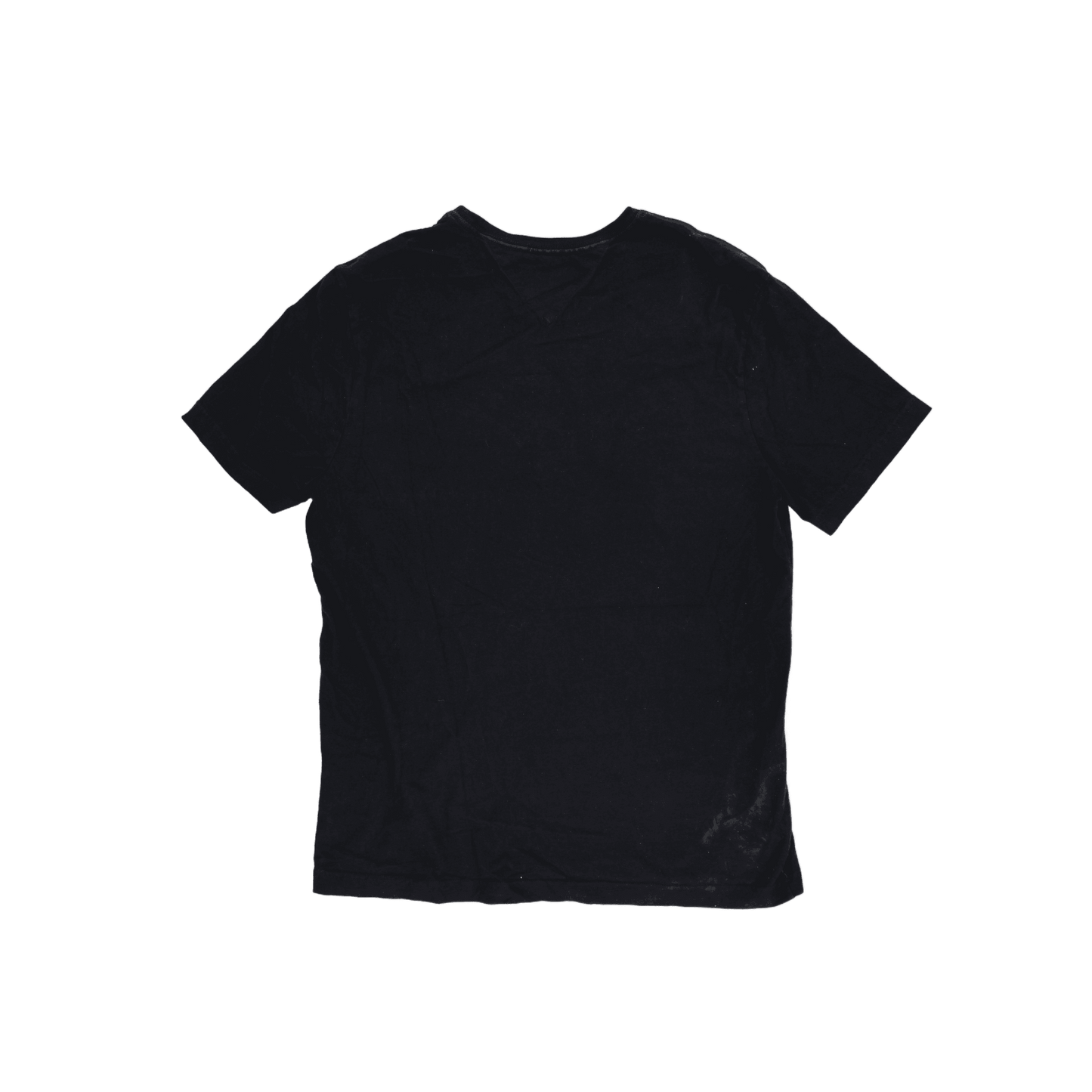 Tommy Hilfiger Men's Black Vintage Logo T-Shirt Large Cotton Crew Neck
