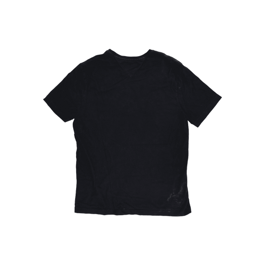 Tommy Hilfiger Men's Black Vintage Logo T-Shirt Large Cotton Crew Neck