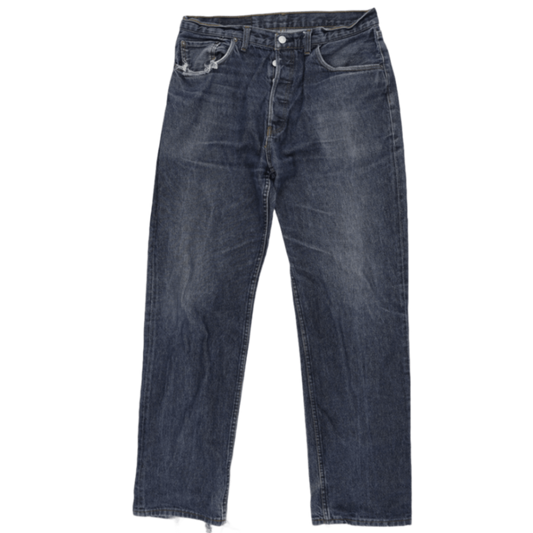 Levi's 501 Vintage Straight Fit Jeans Indigo Blue W38 L34 Cotton Denim