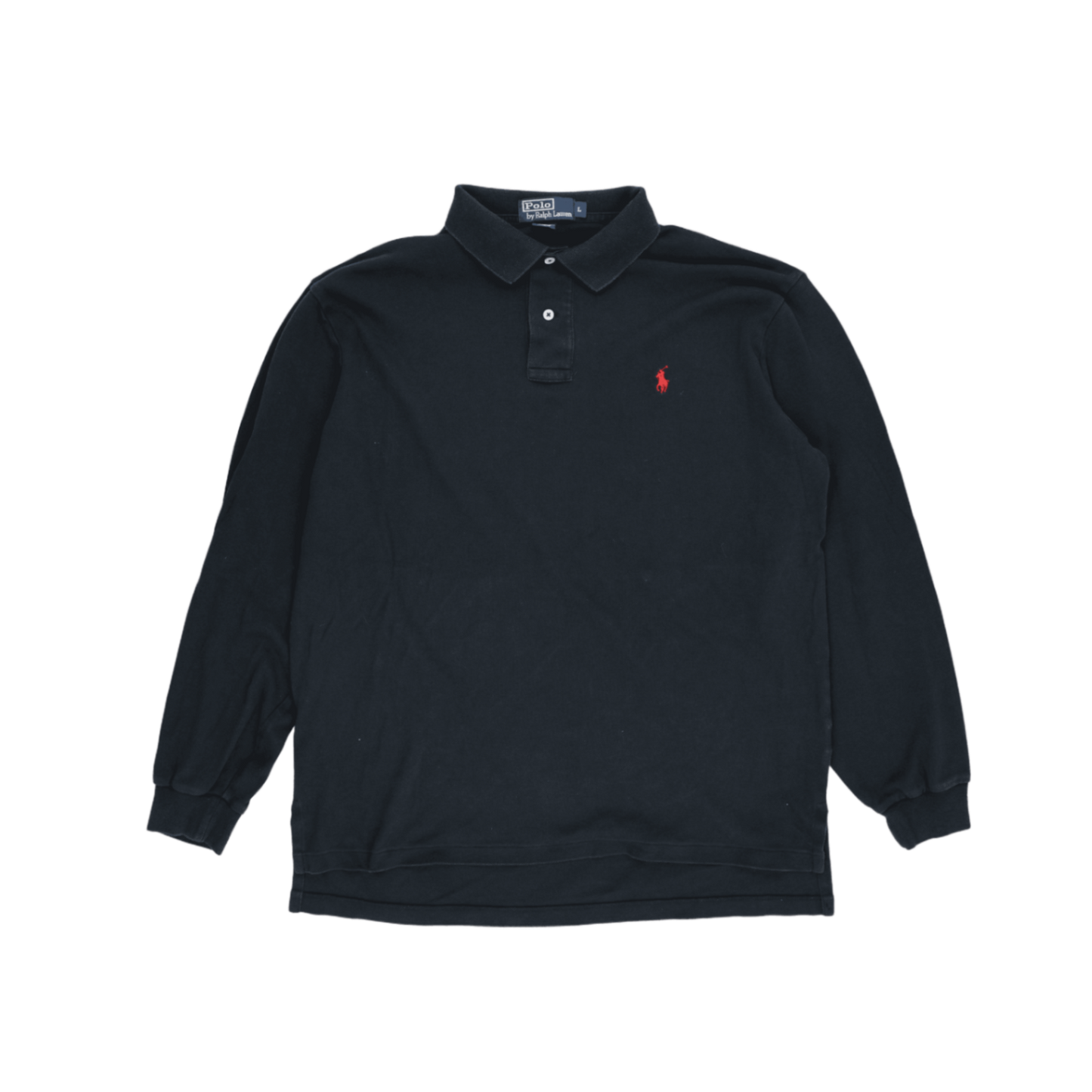 Ralph Lauren Black Long Sleeve Polo Shirt Size Large 100 Percent Cotton
