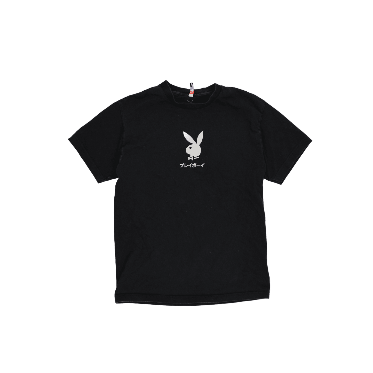 Playboy Club Tokyo Japan Black Graphic T-Shirt Mens Medium 100 Percent Cotton Crew Neck Vintage