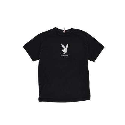 Playboy Club Tokyo Japan Black Graphic T-Shirt Mens Medium 100 Percent Cotton Crew Neck Vintage