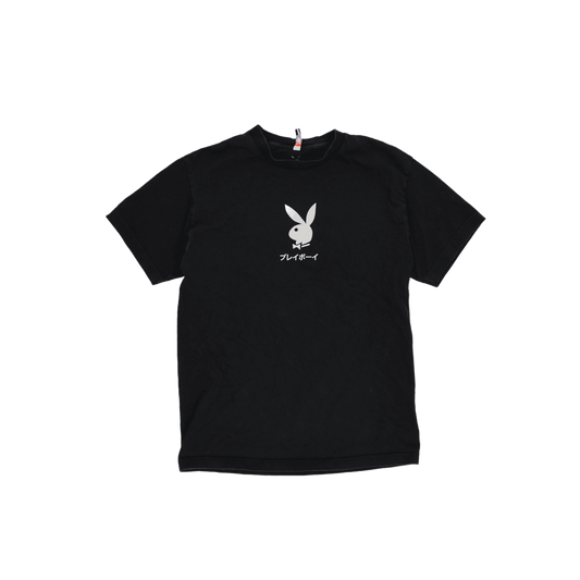 Playboy Club Tokyo Japan Black Graphic T-Shirt Mens Medium 100 Percent Cotton Crew Neck Vintage