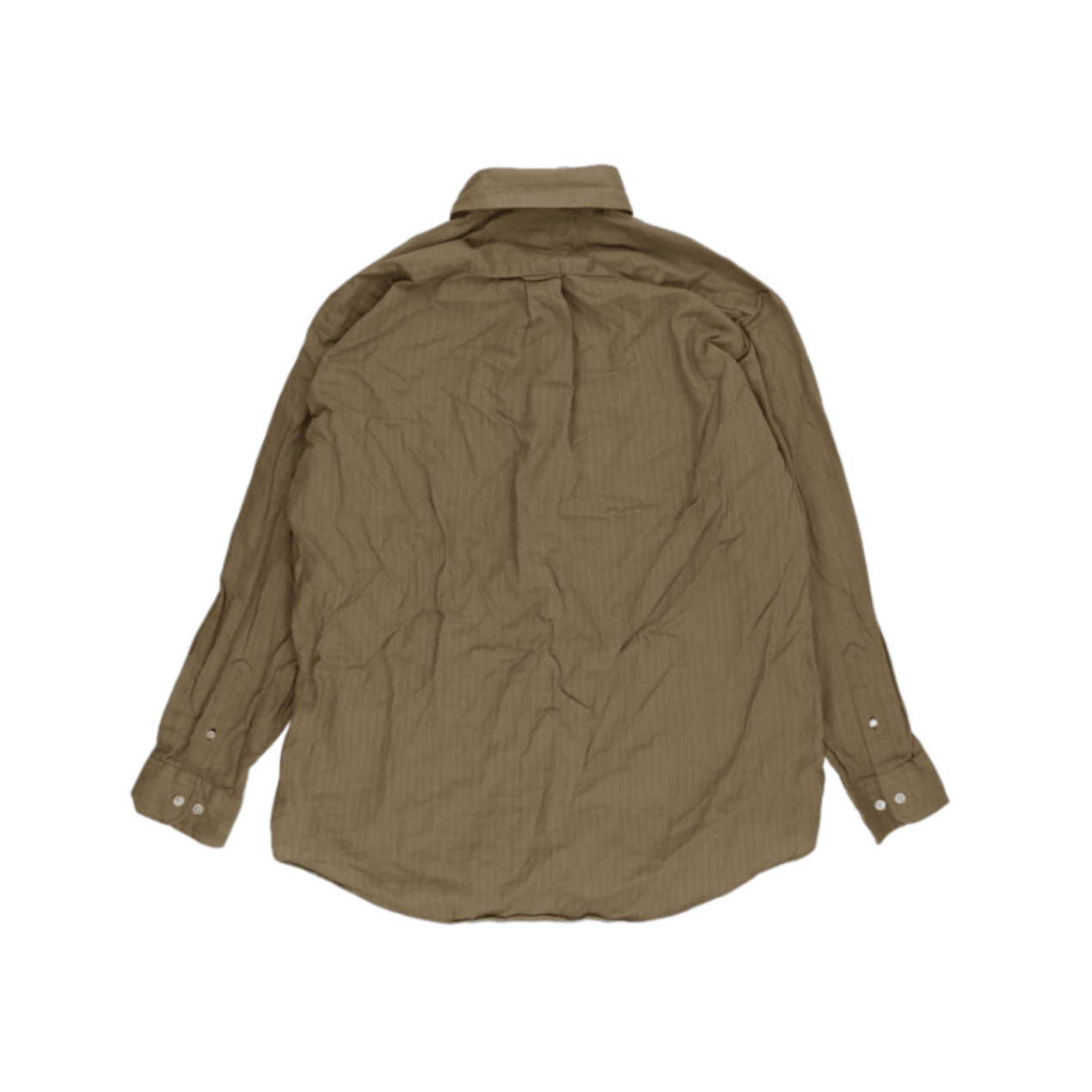 Tommy Hilfiger Vintage Beige Long Sleeve Shirt Size 16 100 Percent Cotton
