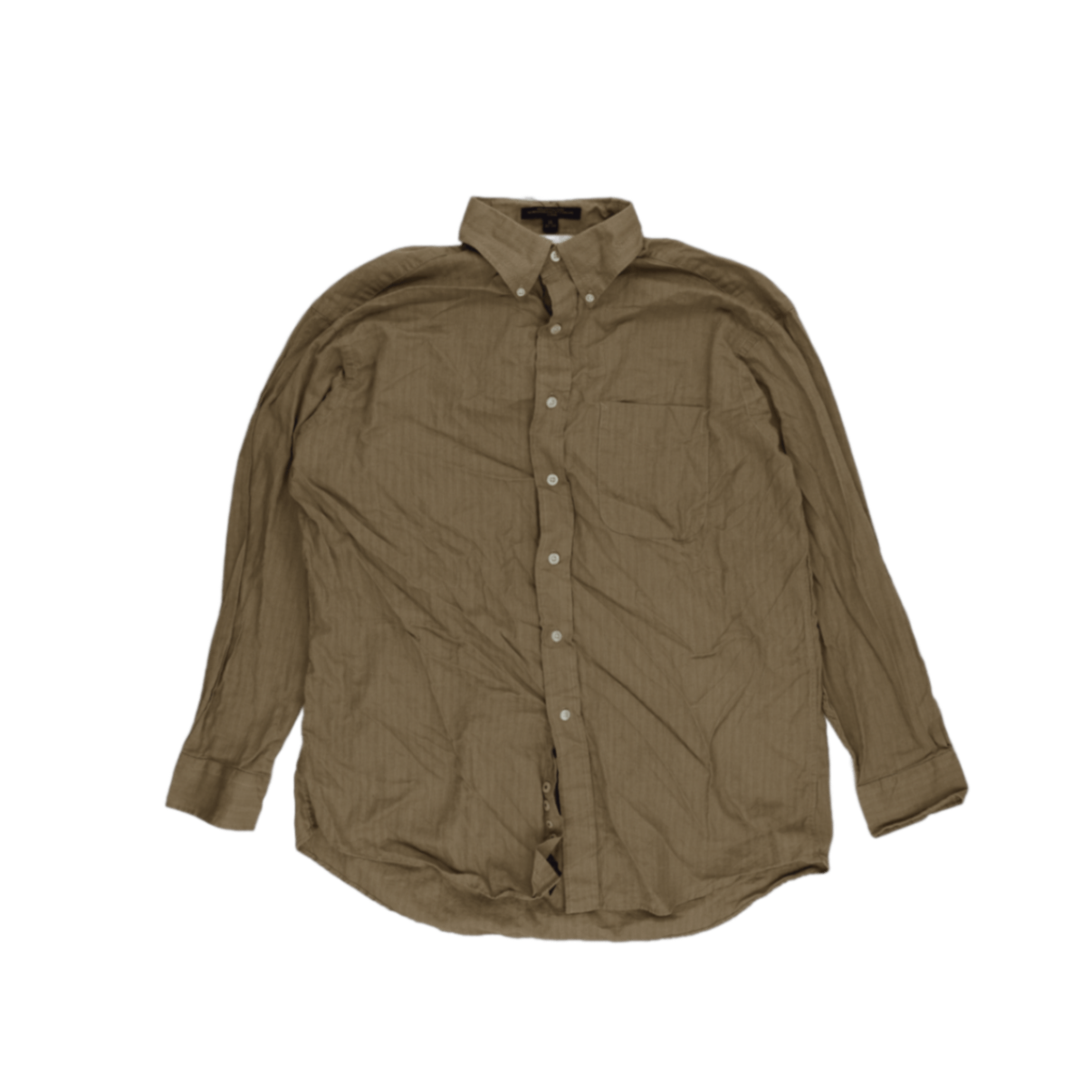 Tommy Hilfiger Vintage Beige Long Sleeve Shirt Size 16 100 Percent Cotton