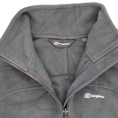 Berghaus Women's Full Zip Black Fleece Jacket Size 12 Polyester Fleece High Collar Outdoor