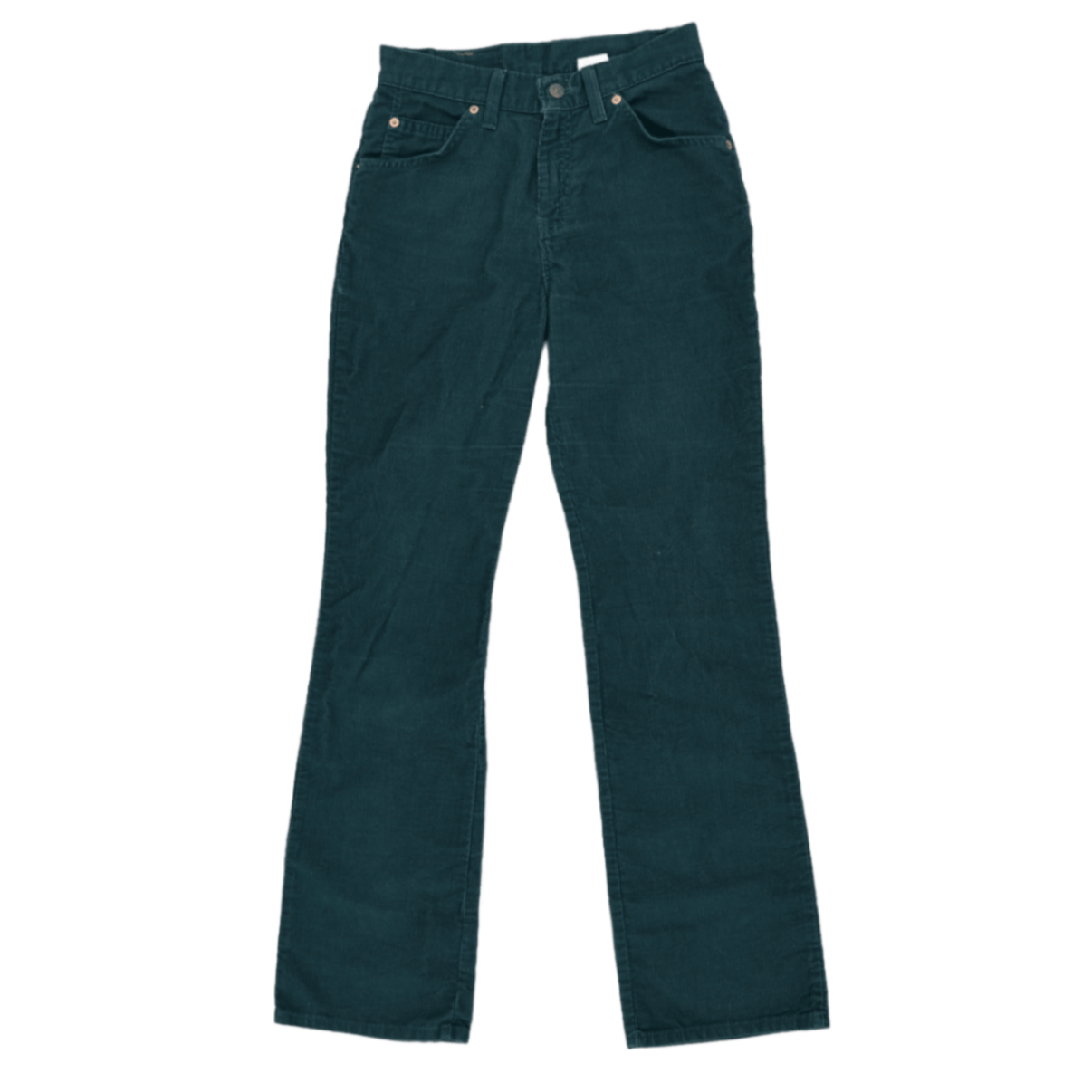 Levi's 517 Boot Cut Corduroy Jeans Teal Green Size M 27 Vintage Excellent Condition