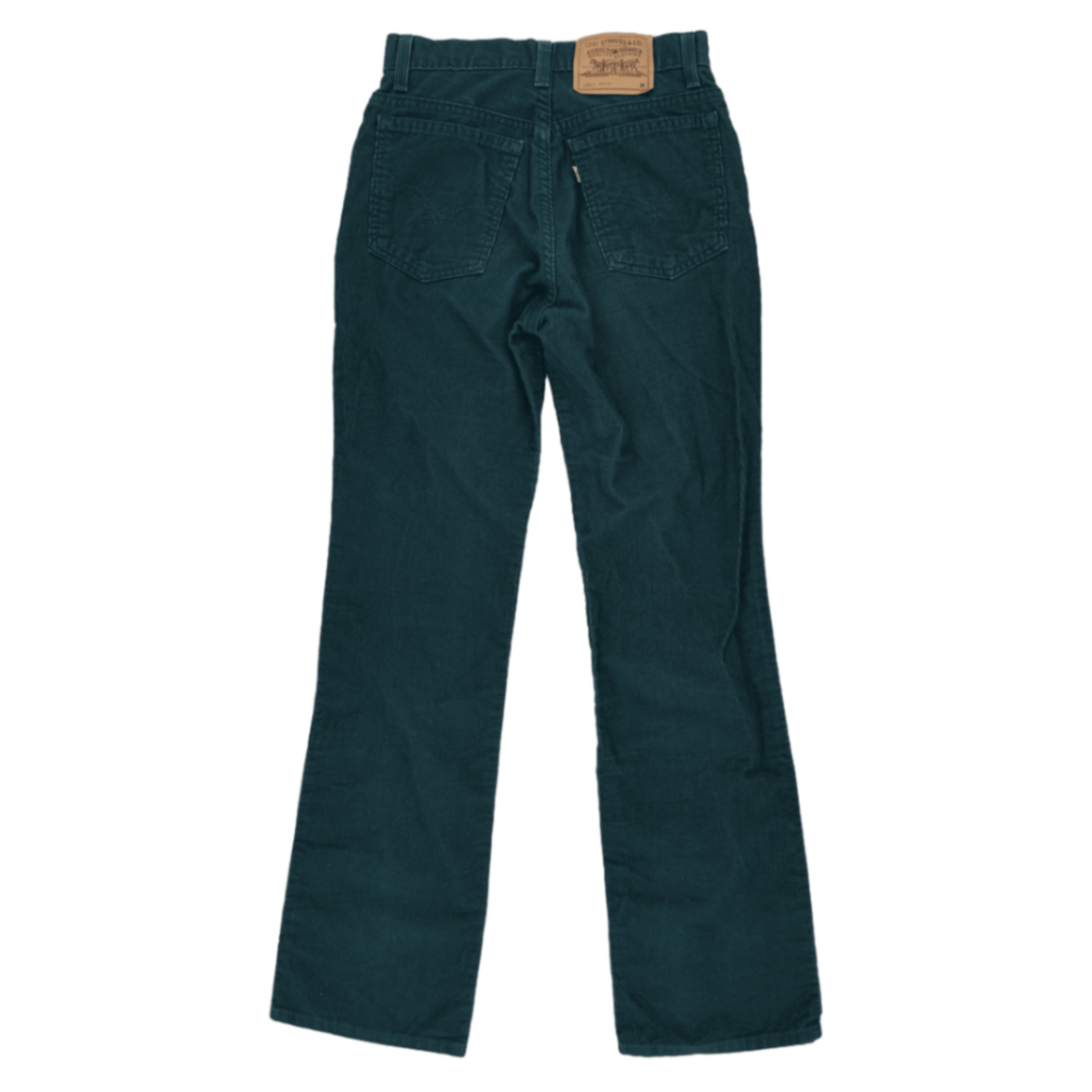 Levi's 517 Boot Cut Corduroy Jeans Teal Green Size M 27 Vintage Excellent Condition