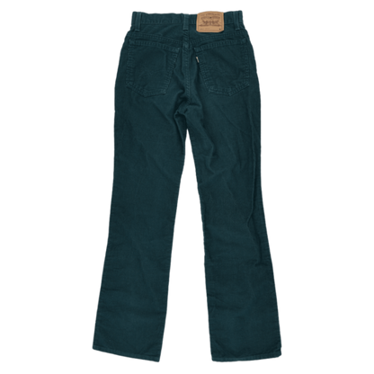 Levi's 517 Boot Cut Corduroy Jeans Teal Green Size M 27 Vintage Excellent Condition