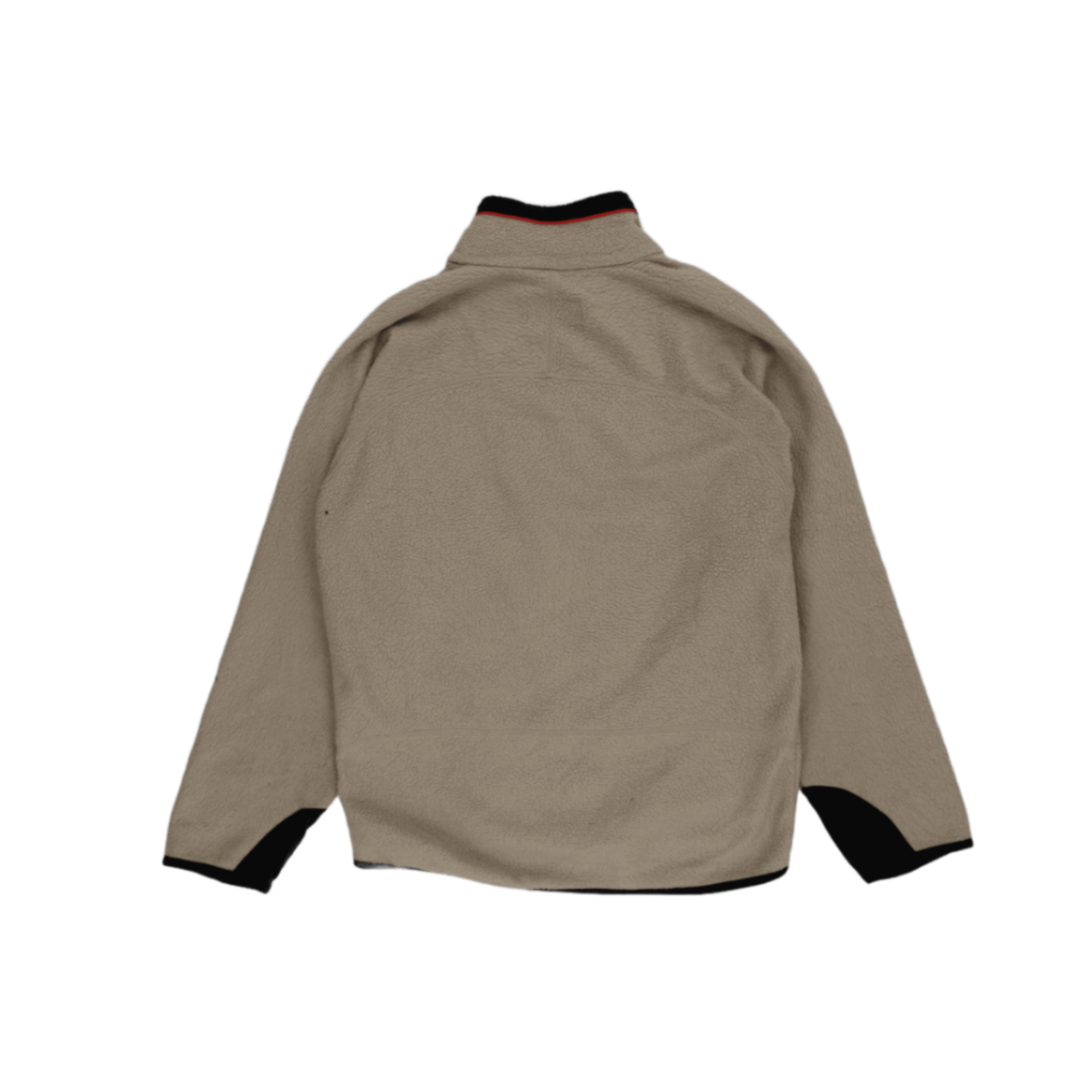 Fila Outdoor Fleece Jacket Beige Size L Mens High Neck Warm Insulating Soft