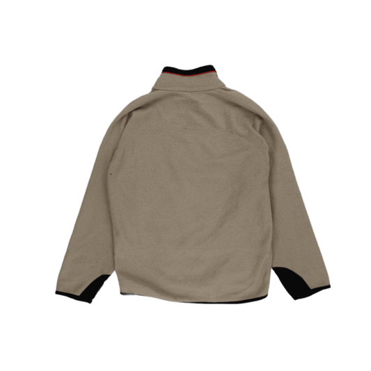 Fila Outdoor Fleece Jacket Beige Size L Mens High Neck Warm Insulating Soft