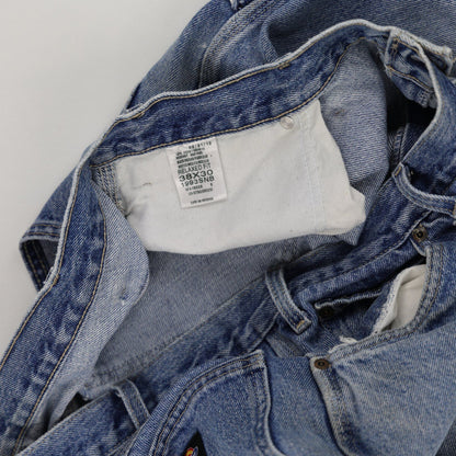 Dickies Distressed Denim Work Jeans Blue 38x30 Cotton Vintage Relaxed Fit