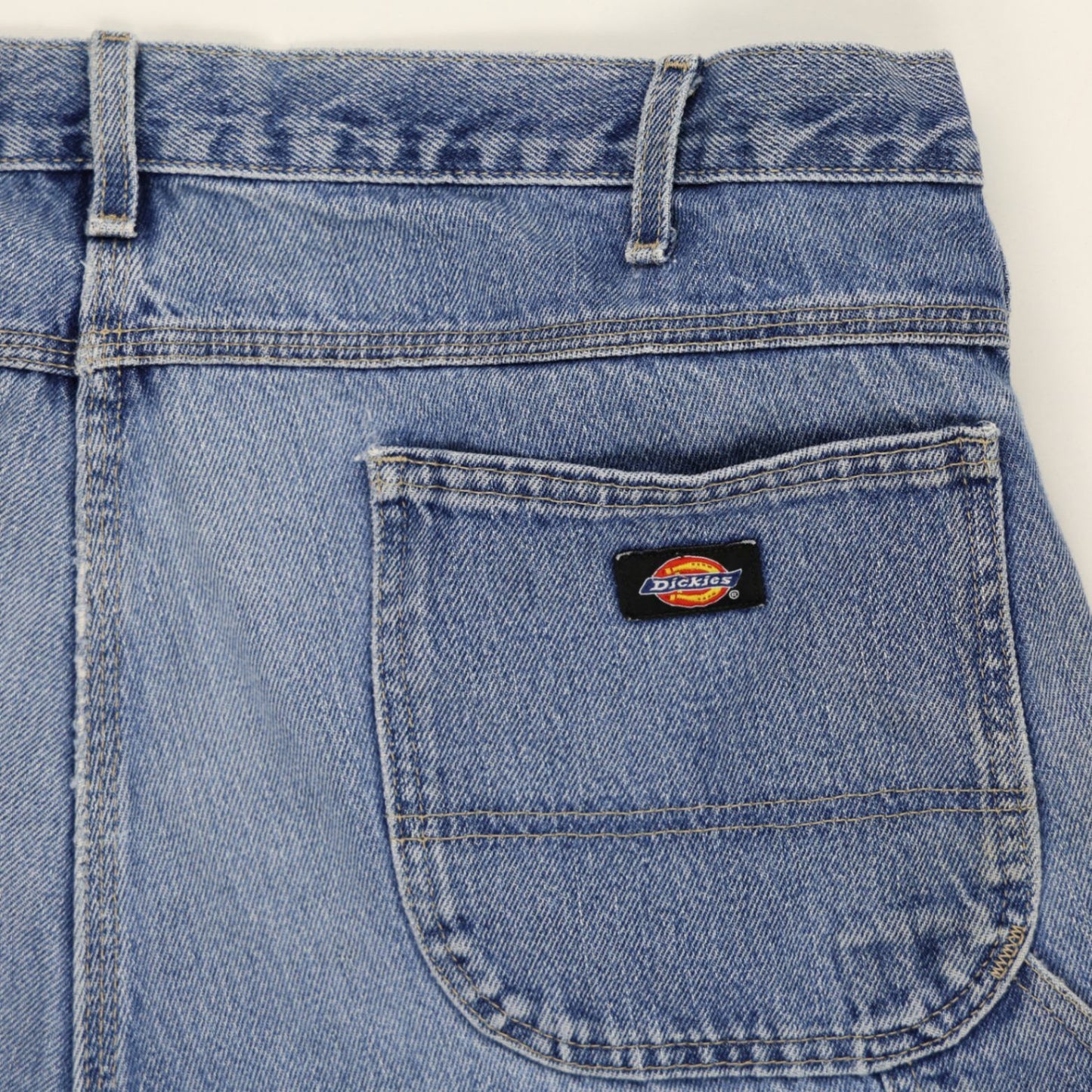 Dickies Distressed Denim Work Jeans Blue 38x30 Cotton Vintage Relaxed Fit